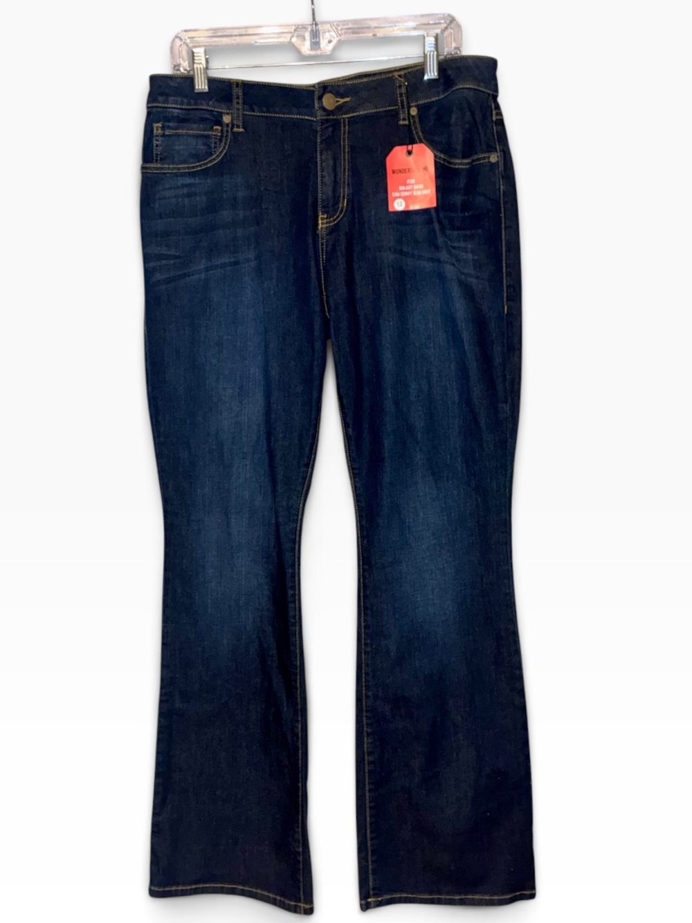Cabi Curvy Slim Bootcut Stretch In Galaxy Wash (Dark Blue) Style 120